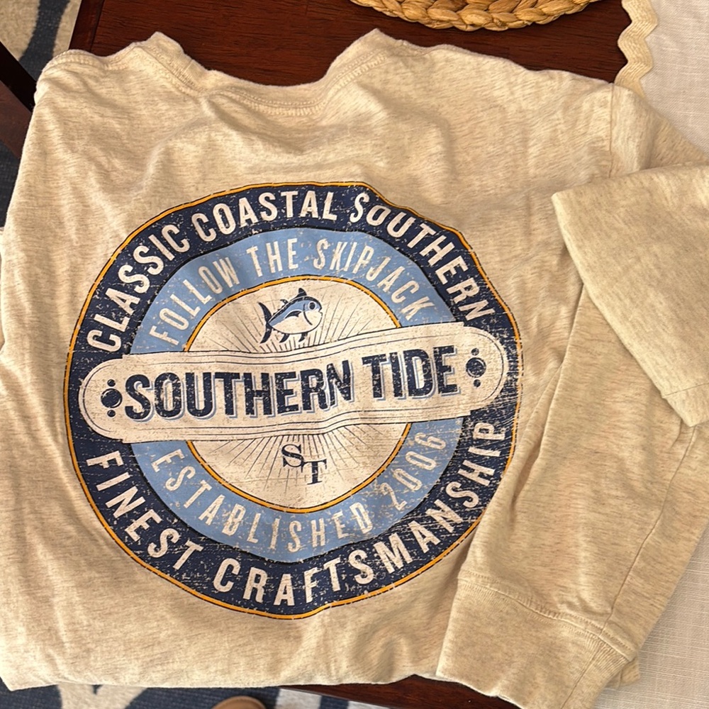 Southern Tide Tan Logo Tee